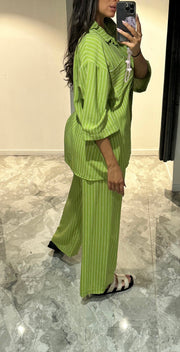 ENSEMBLE PANTALON CHEMISE MANCHE COURTE