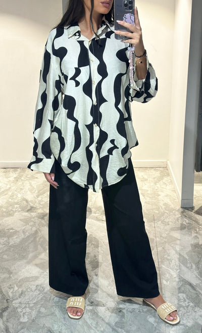 CHEMISE A VAGUE NOIR