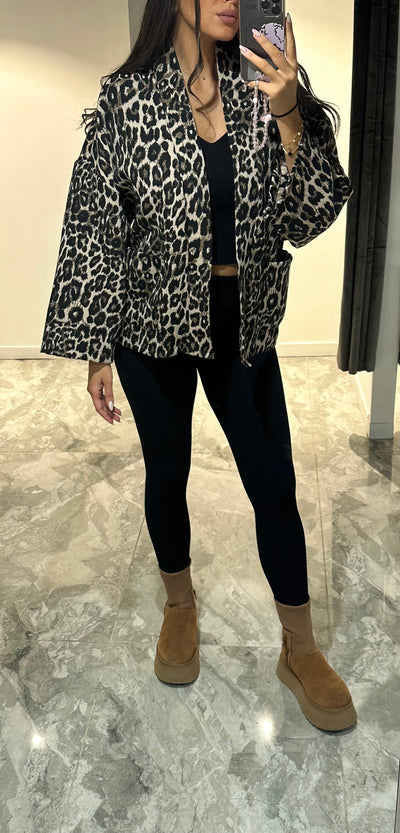 VESTE LEGER LEOPARD