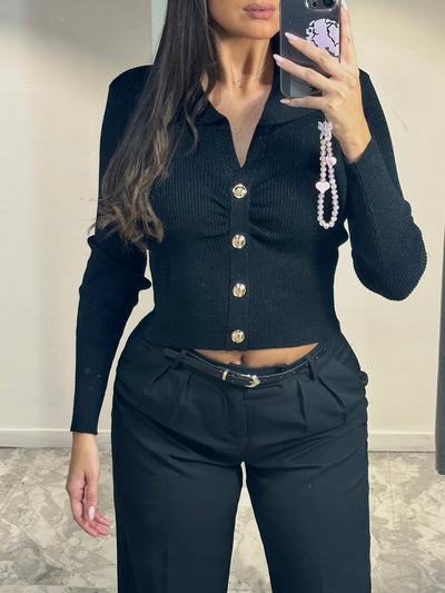 Top à Boutons Pailletés