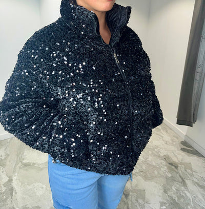doudoune sequins Noir