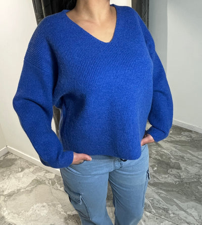 PULL EN PETIT MAILLE BLEU