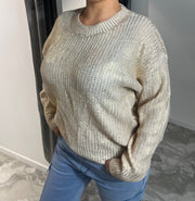 PULL EN MAILLE DORÉ