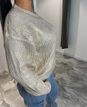 PULL EN MAILLE DORÉ