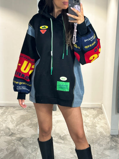 sweat oversize a capuche